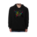 Graffiti hoodie oldskull Oldskull涂鸦连帽黑色卫衣 男