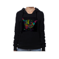 Graffiti hoodie oldskull Oldskull涂鸦连帽黑色卫衣 女