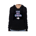 情侣装my girl女款Graffiti hoodie oldskull Oldskull涂鸦连帽黑色卫衣 女